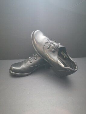 Michel Ladies Size 8M Black Leather Upper Madison Block Heel Shoes